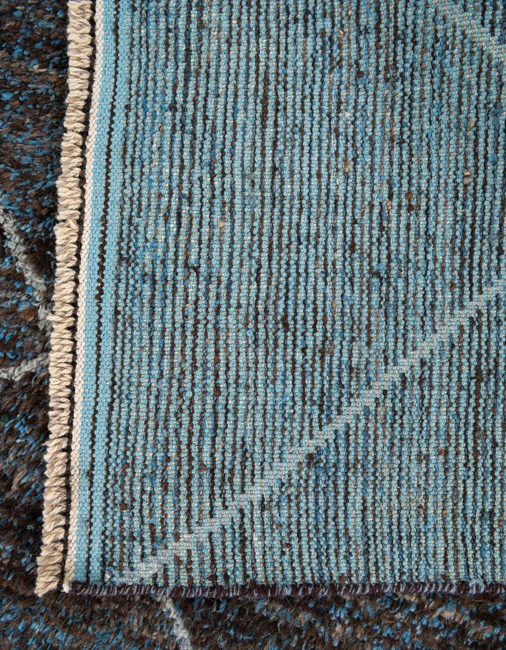 Detail image of  5' 10 x 9' 4  Hand Knotted Moroccan Wool Rug