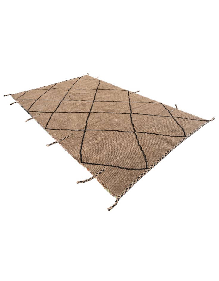 Detail image of  5' 2 x 8' 3  Hand Knotted Moroccan Wool Rug