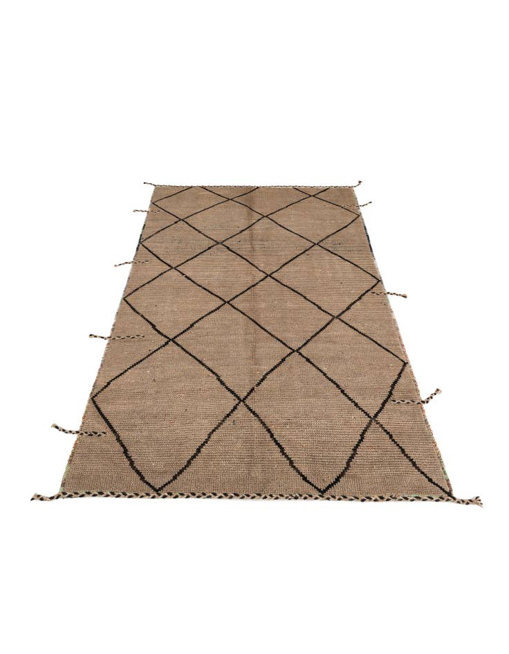 Detail image of  5' 2 x 8' 3  Hand Knotted Moroccan Wool Rug