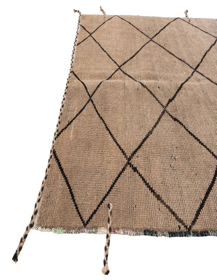 Detail image of  5' 2 x 8' 3  Hand Knotted Moroccan Wool Rug