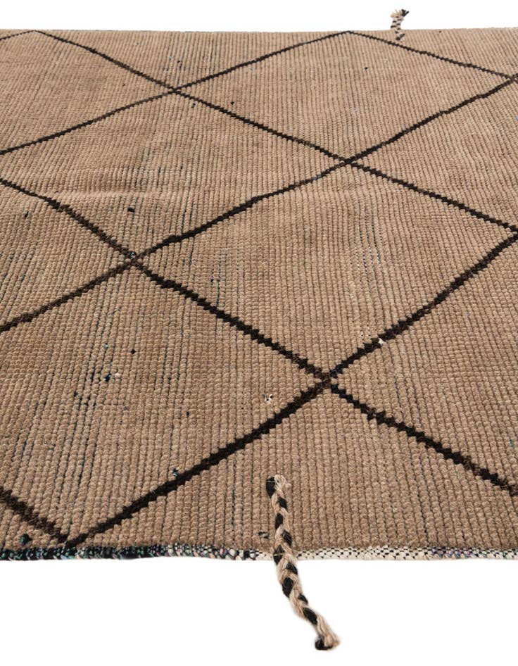 Detail image of  5' 2 x 8' 3  Hand Knotted Moroccan Wool Rug