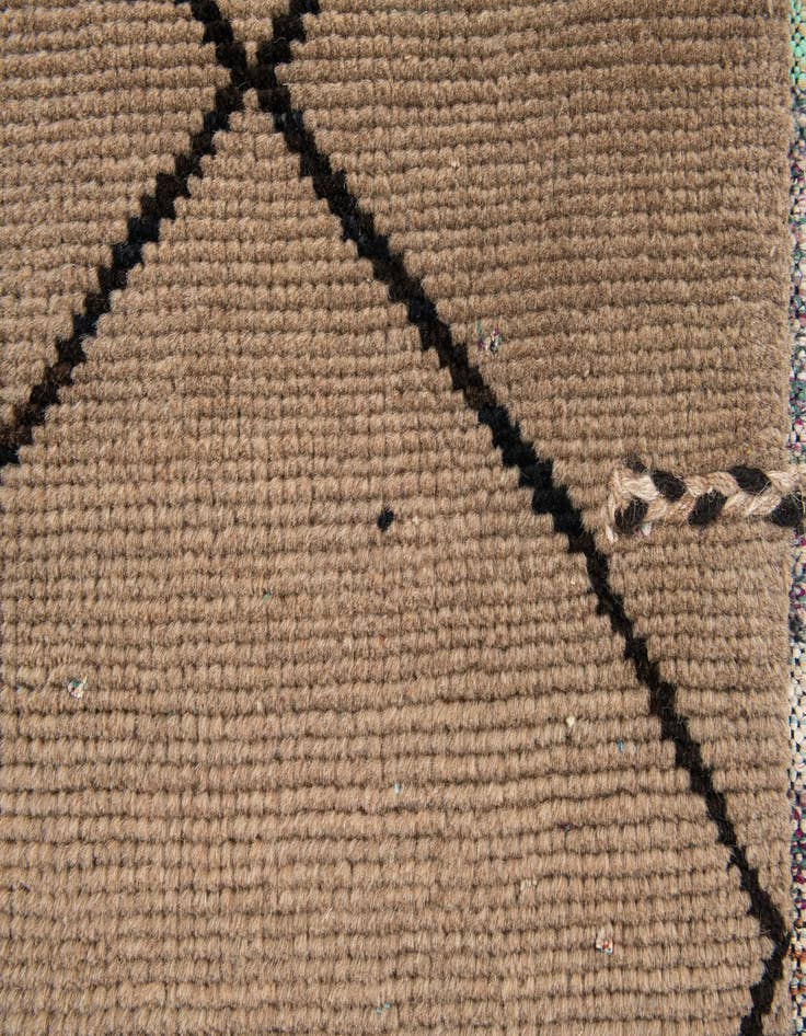 Detail image of  5' 2 x 8' 3  Hand Knotted Moroccan Wool Rug