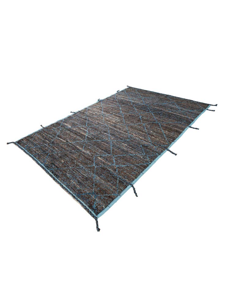 Detail image of  6' 2 x 9' 3  Hand Knotted Moroccan Wool Rug