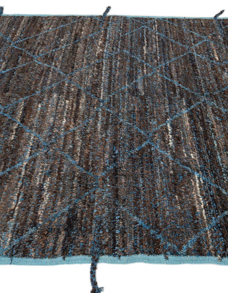 Detail image of  6' 2 x 9' 3  Hand Knotted Moroccan Wool Rug