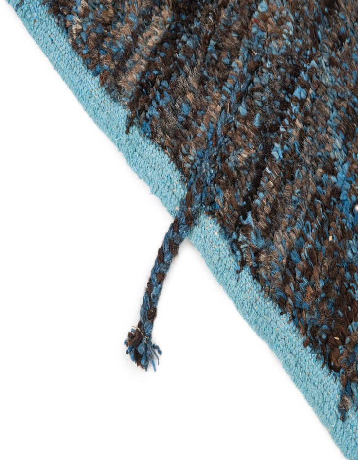 Detail image of  6' 2 x 9' 3  Hand Knotted Moroccan Wool Rug