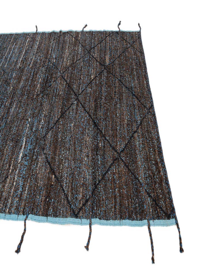 Detail image of  6' 1 x 9' 2  Hand Knotted Moroccan Wool Rug