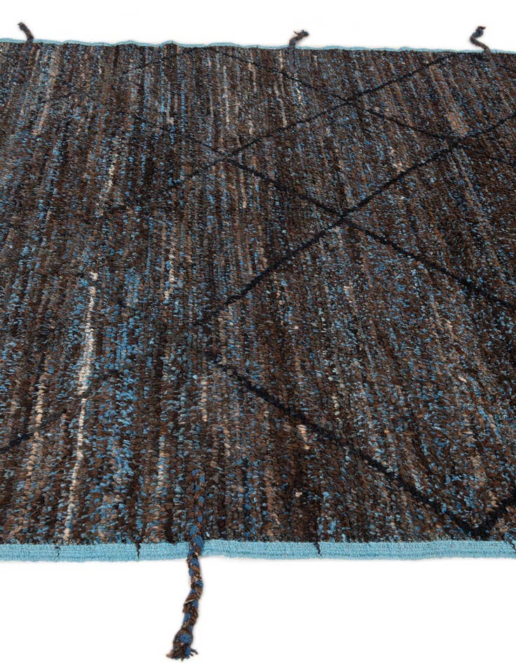 Detail image of  6' 1 x 9' 2  Hand Knotted Moroccan Wool Rug