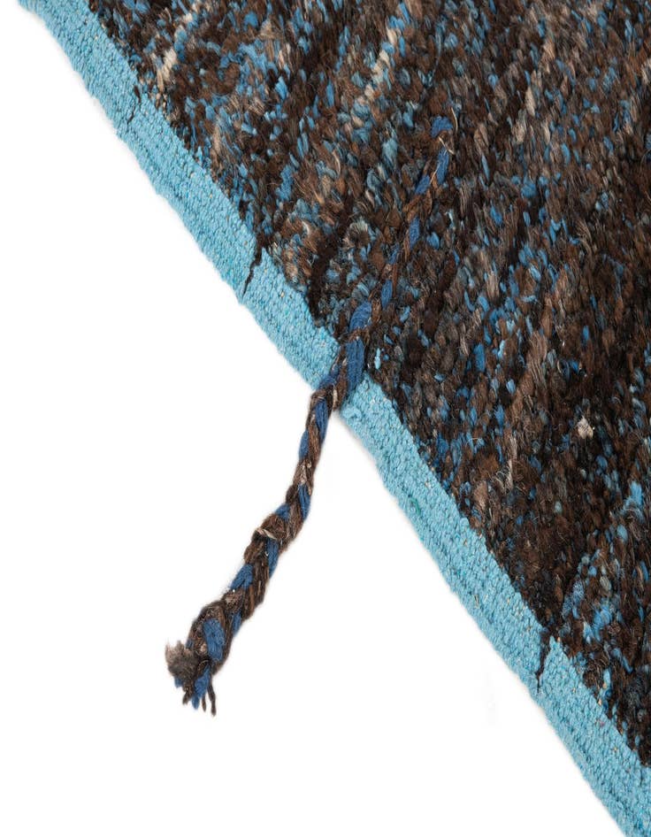 Detail image of  6' 1 x 9' 2  Hand Knotted Moroccan Wool Rug