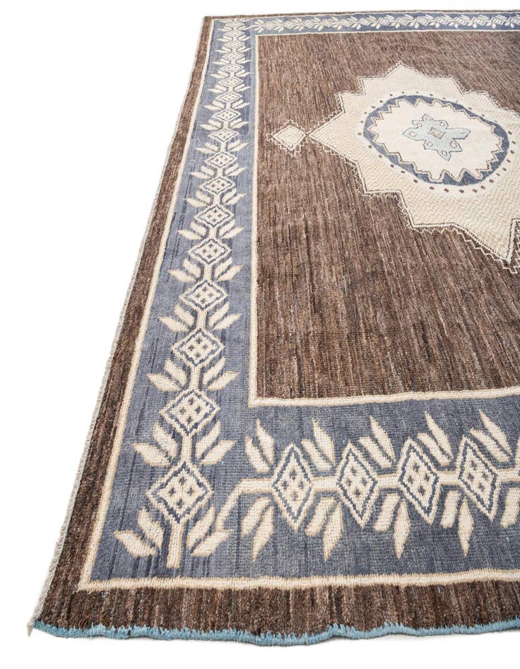 Detail image of  12' x 14' 7  Hand Knotted Moroccan Wool Rug