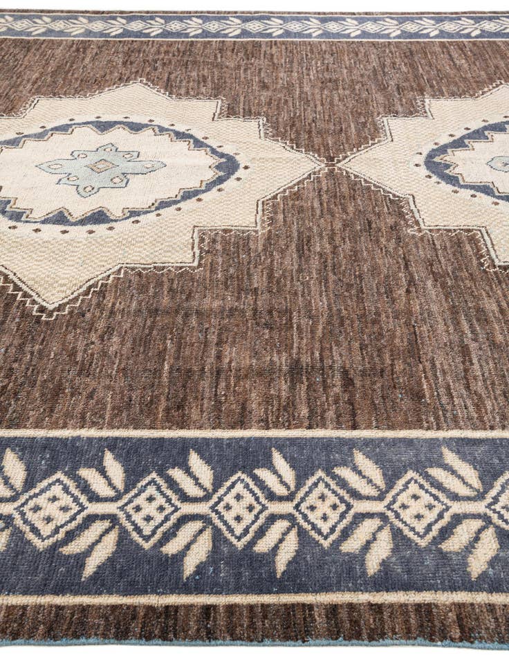 Detail image of  12' x 14' 7  Hand Knotted Moroccan Wool Rug