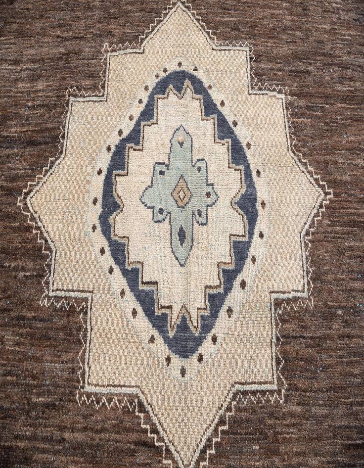 Detail image of  12' x 14' 7  Hand Knotted Moroccan Wool Rug