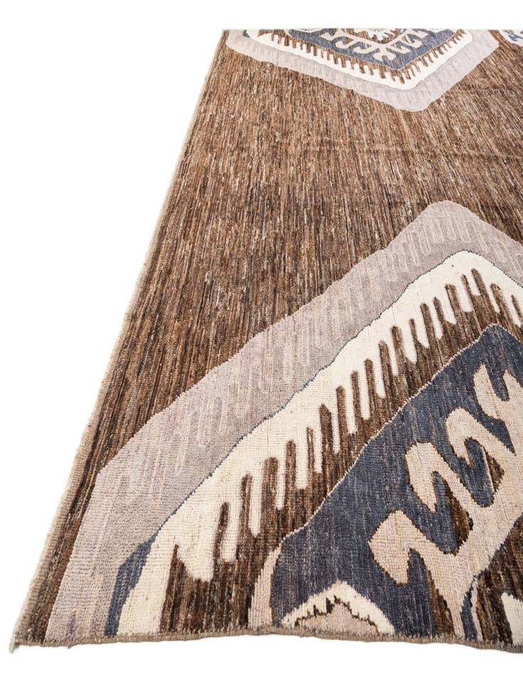 Detail image of  12' x 15' 4  Hand Knotted Moroccan Wool Rug