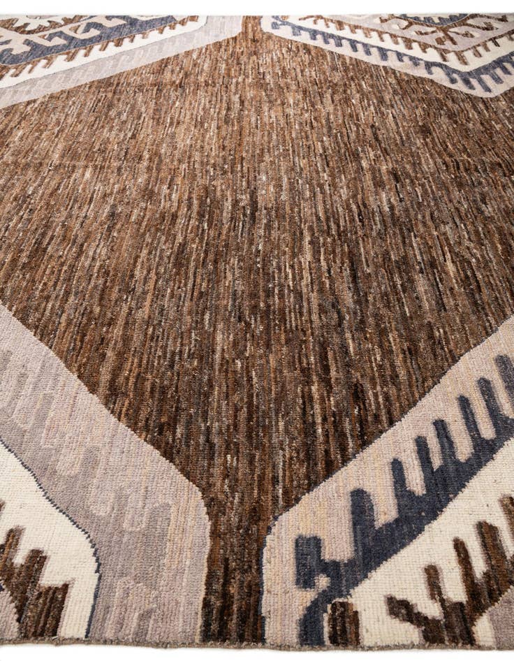 Detail image of  12' x 15' 4  Hand Knotted Moroccan Wool Rug