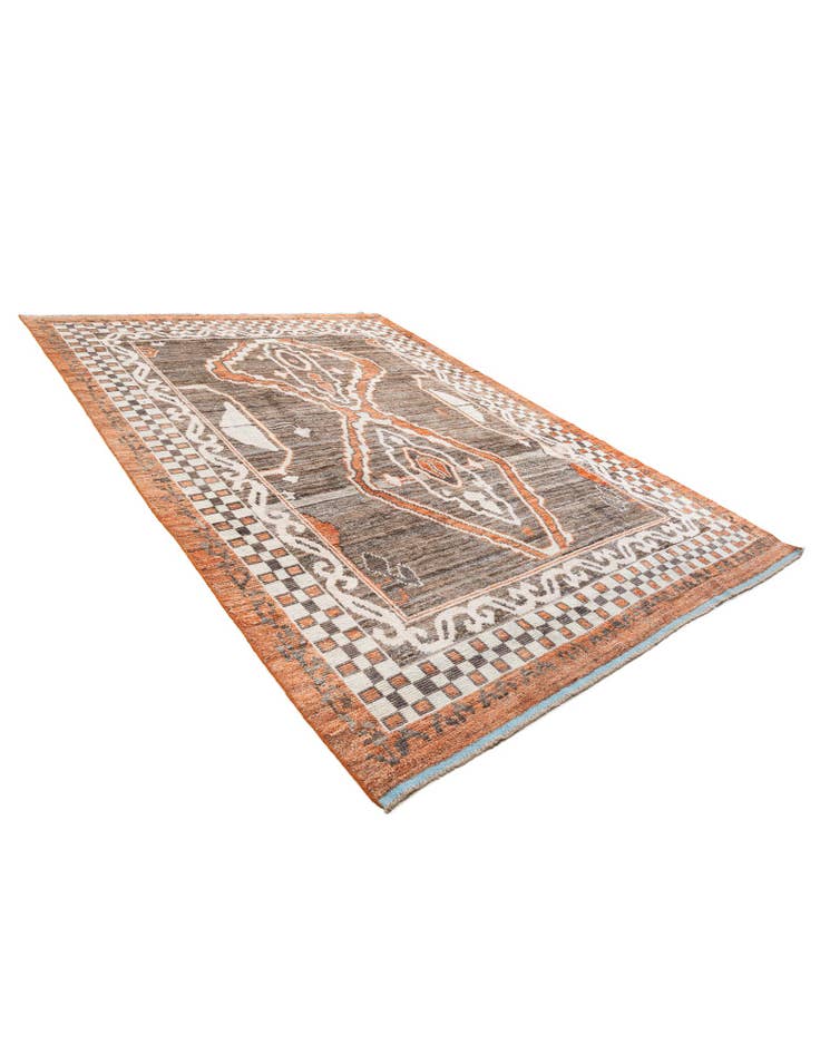 Detail image of  9' x 12' 5  Hand Knotted Moroccan Wool Rug