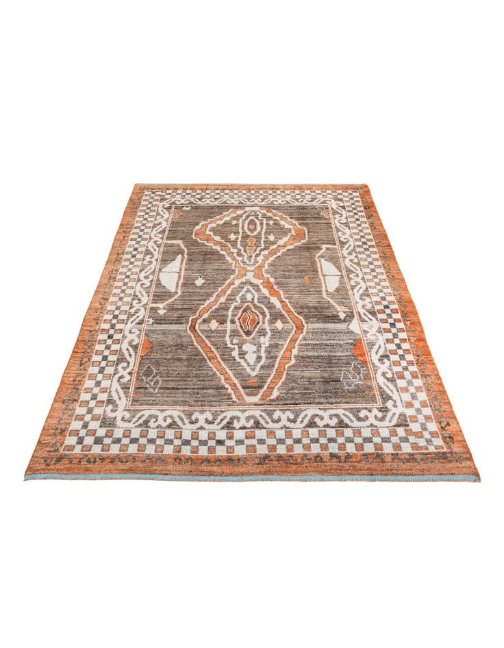 Detail image of  9' x 12' 5  Hand Knotted Moroccan Wool Rug