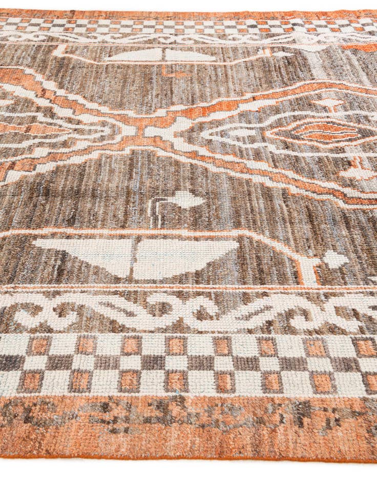 Detail image of  9' x 12' 5  Hand Knotted Moroccan Wool Rug