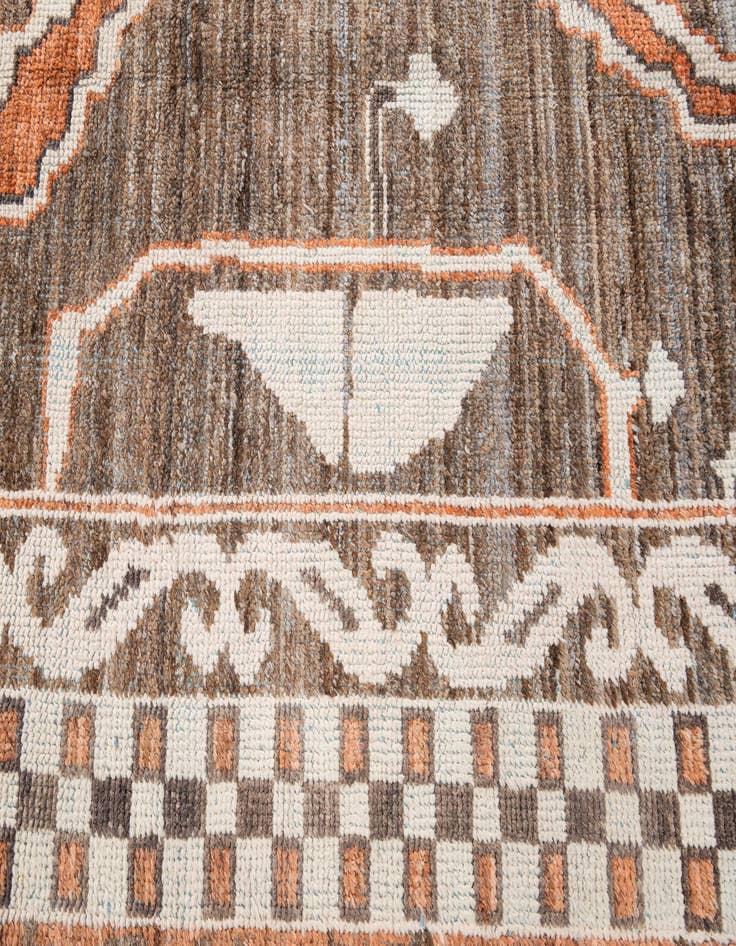 Detail image of  9' x 12' 5  Hand Knotted Moroccan Wool Rug