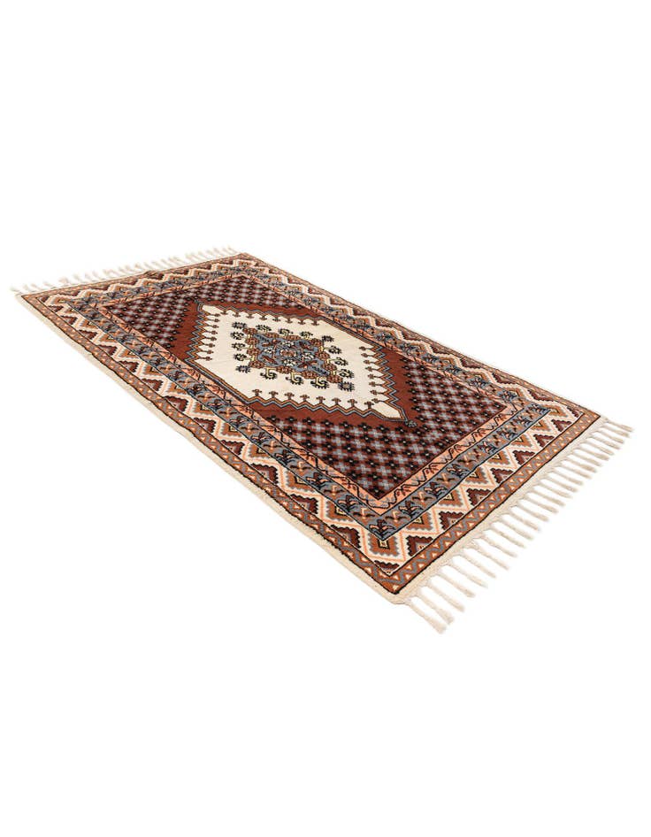 Detail image of  4' 11 x 8'  Hand Knotted Moroccan Wool Rug