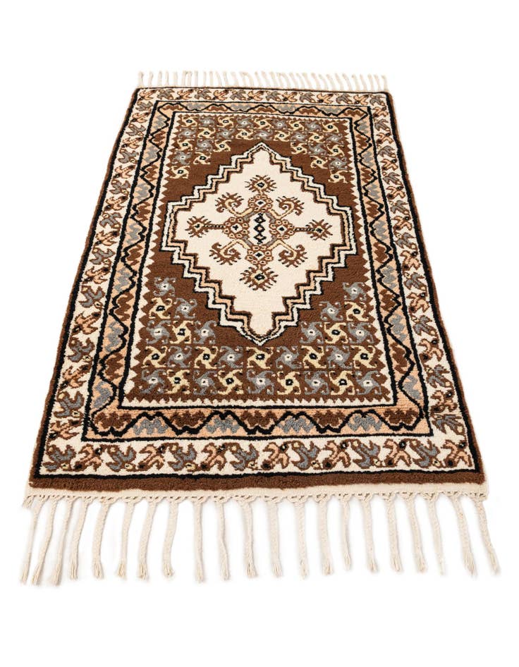 Detail image of  2' 9 x 4' 10  Hand Knotted Moroccan Wool Rug