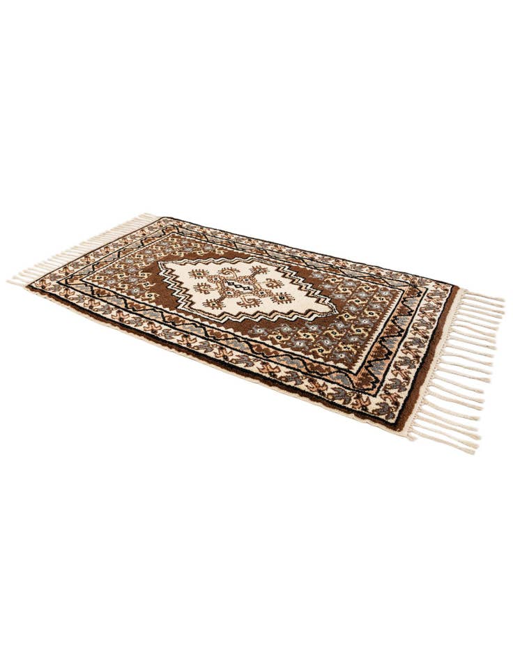 Detail image of  2' 9 x 4' 10  Hand Knotted Moroccan Wool Rug