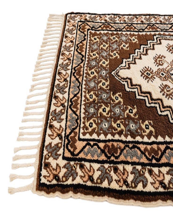 Detail image of  2' 9 x 4' 10  Hand Knotted Moroccan Wool Rug