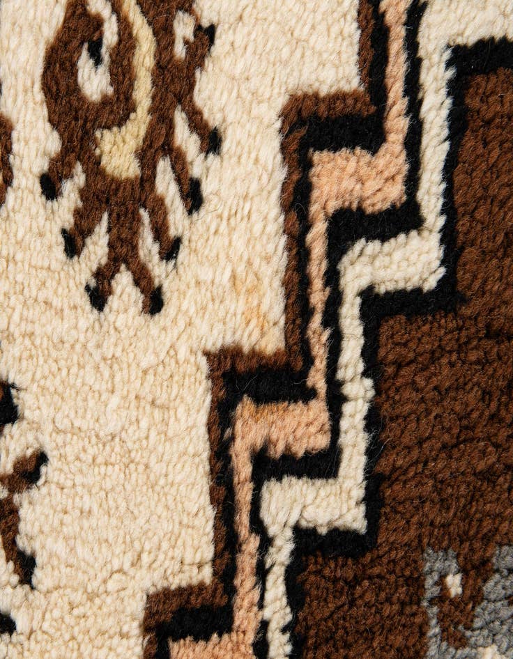 Detail image of  2' 9 x 4' 10  Hand Knotted Moroccan Wool Rug