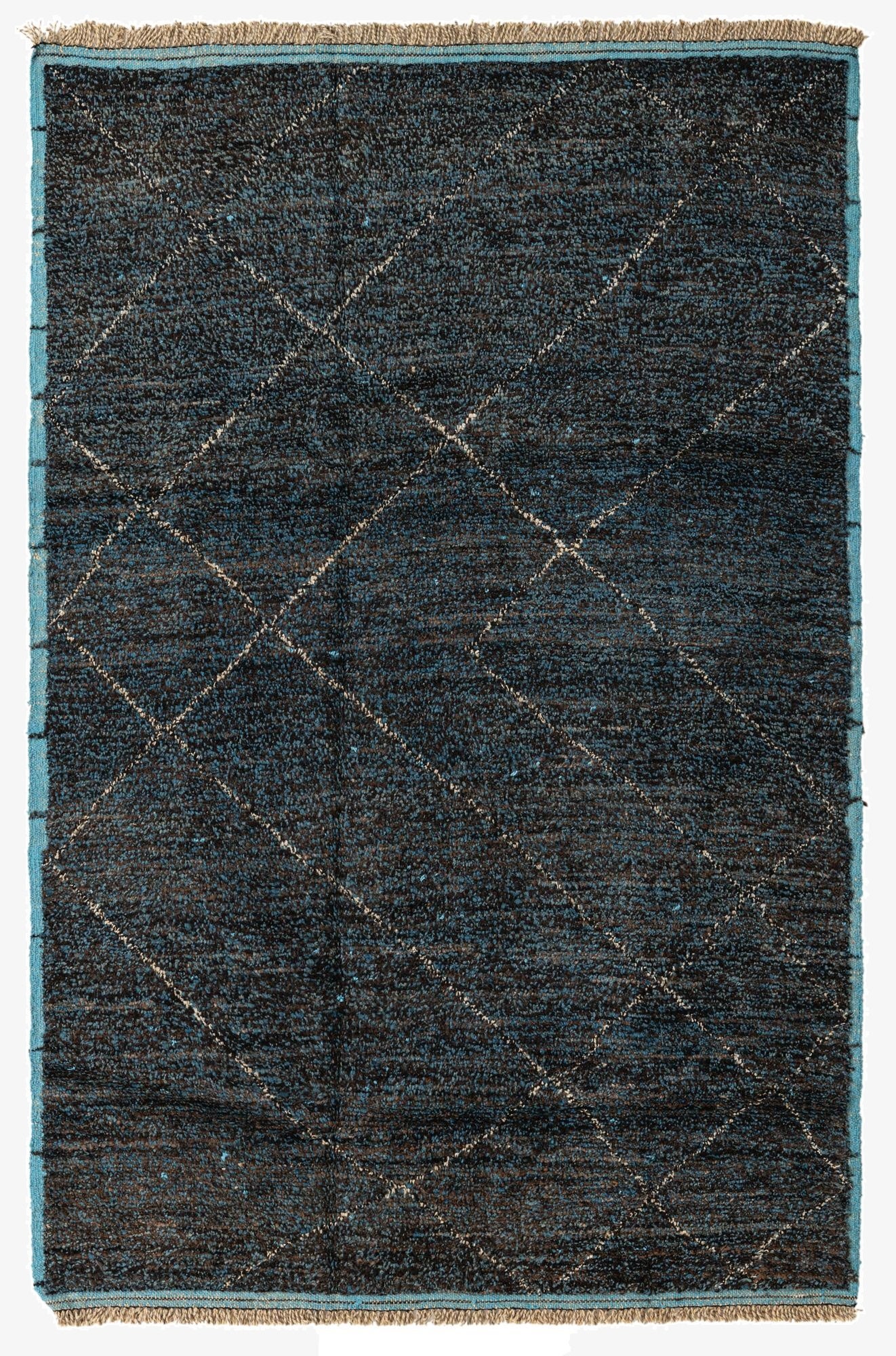  5' 10 x 8' 6  Hand Knotted Moroccan Wool Rug
