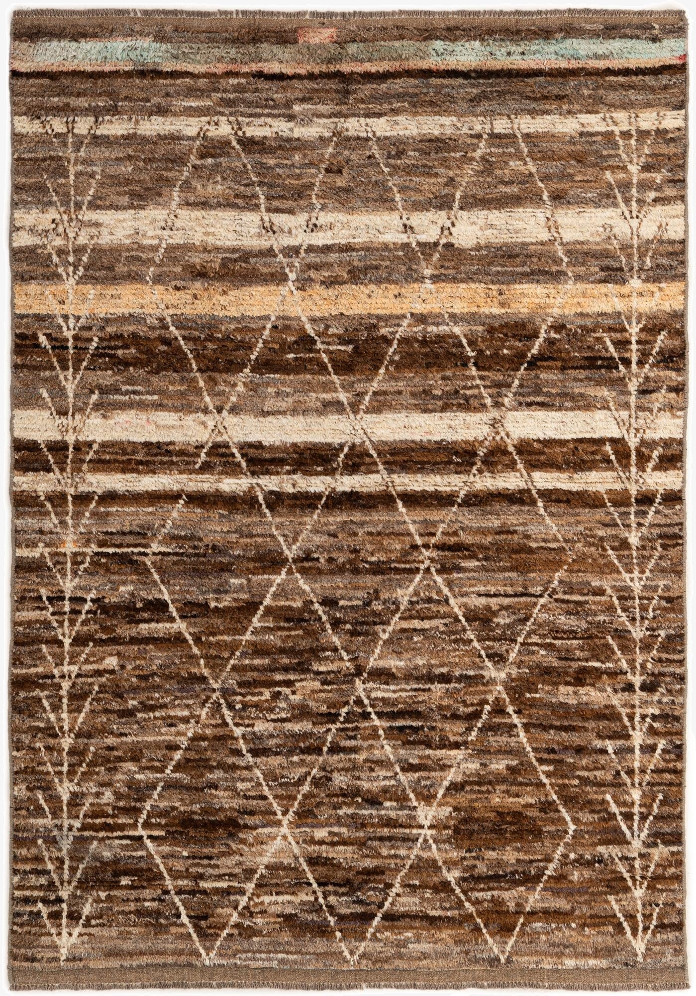  5' 5 x 7' 9  Hand Knotted Moroccan Wool Rug