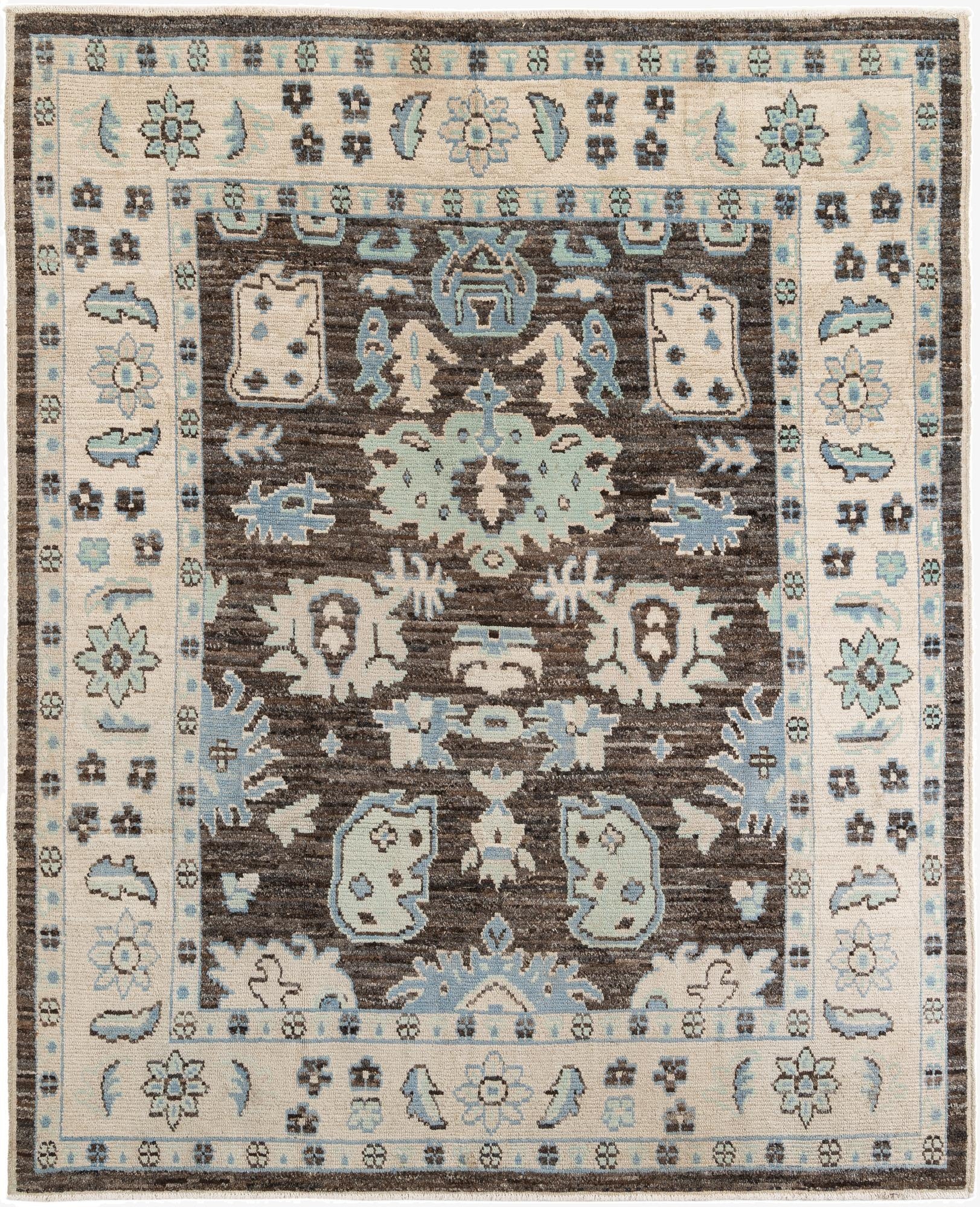  8' 2 x 10' 1  Hand Knotted Moroccan Wool Rug