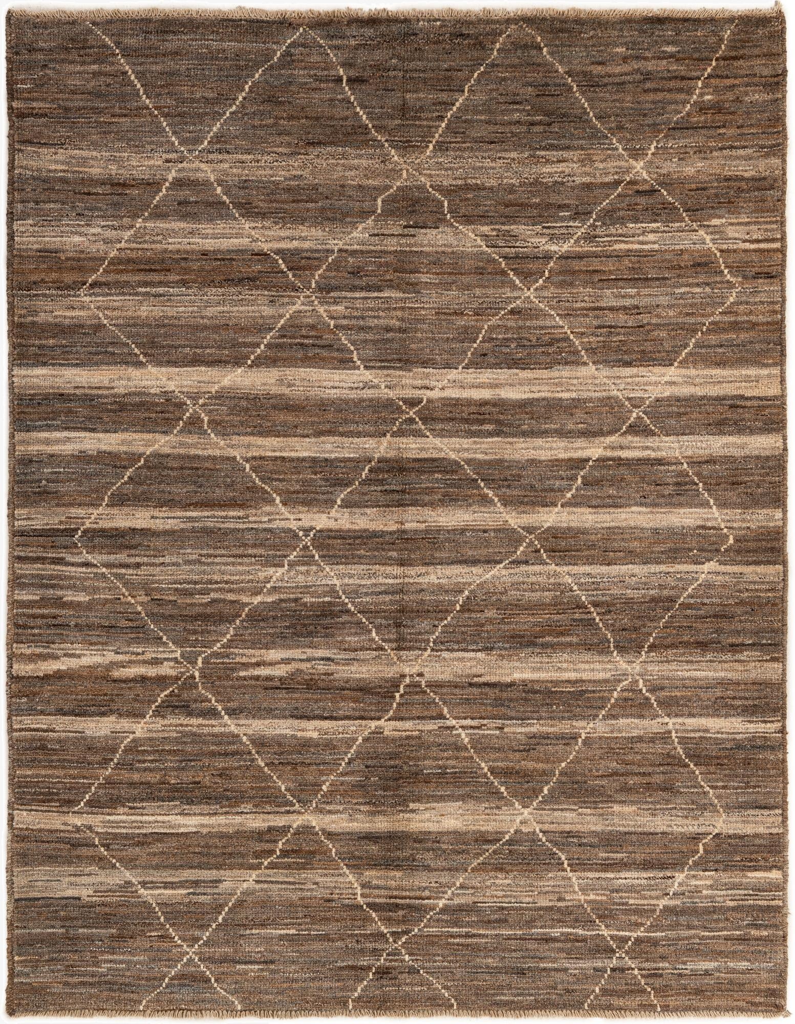  5' x 6' 7  Hand Knotted Moroccan Wool Rug