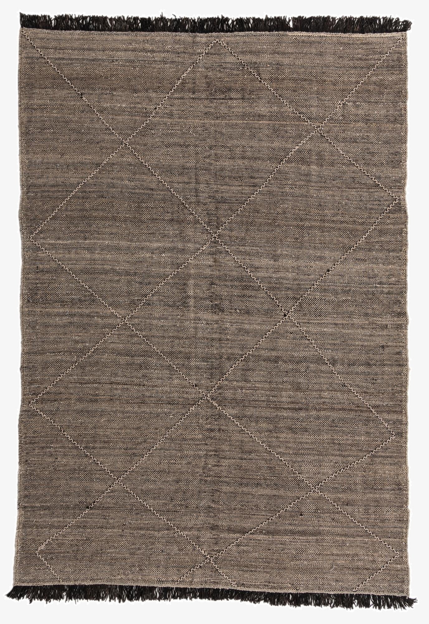  6' 7 x 9' 7  Hand Knotted Moroccan Wool Rug