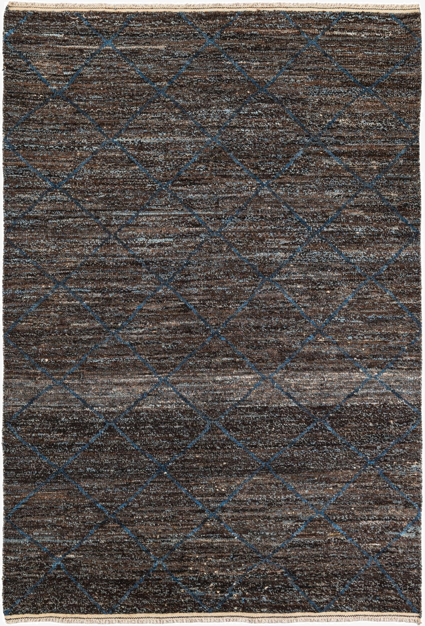  6' 4 x 9' 3  Hand Knotted Moroccan Wool Rug