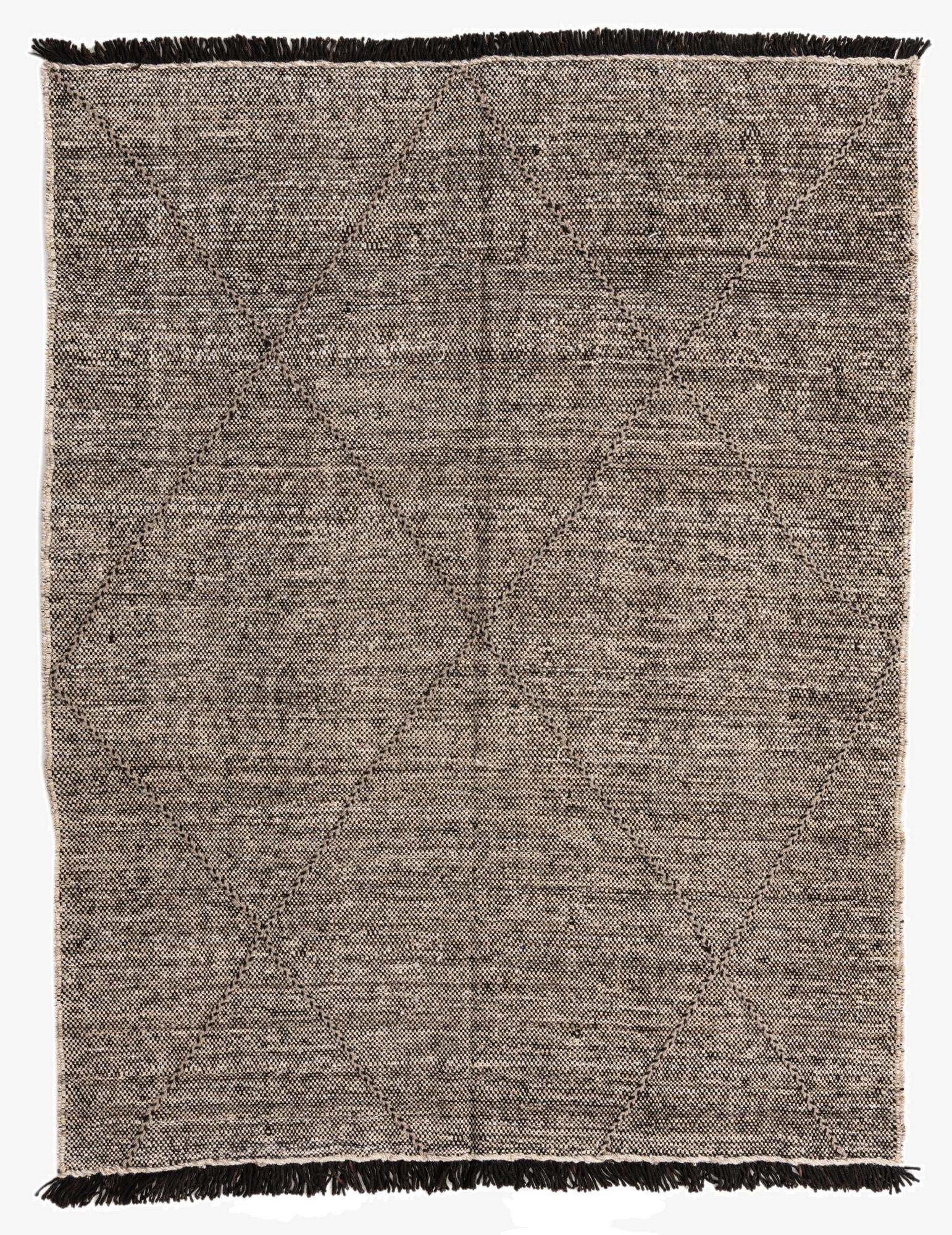  5' 10 x 7' 7  Hand Knotted Moroccan Wool Rug