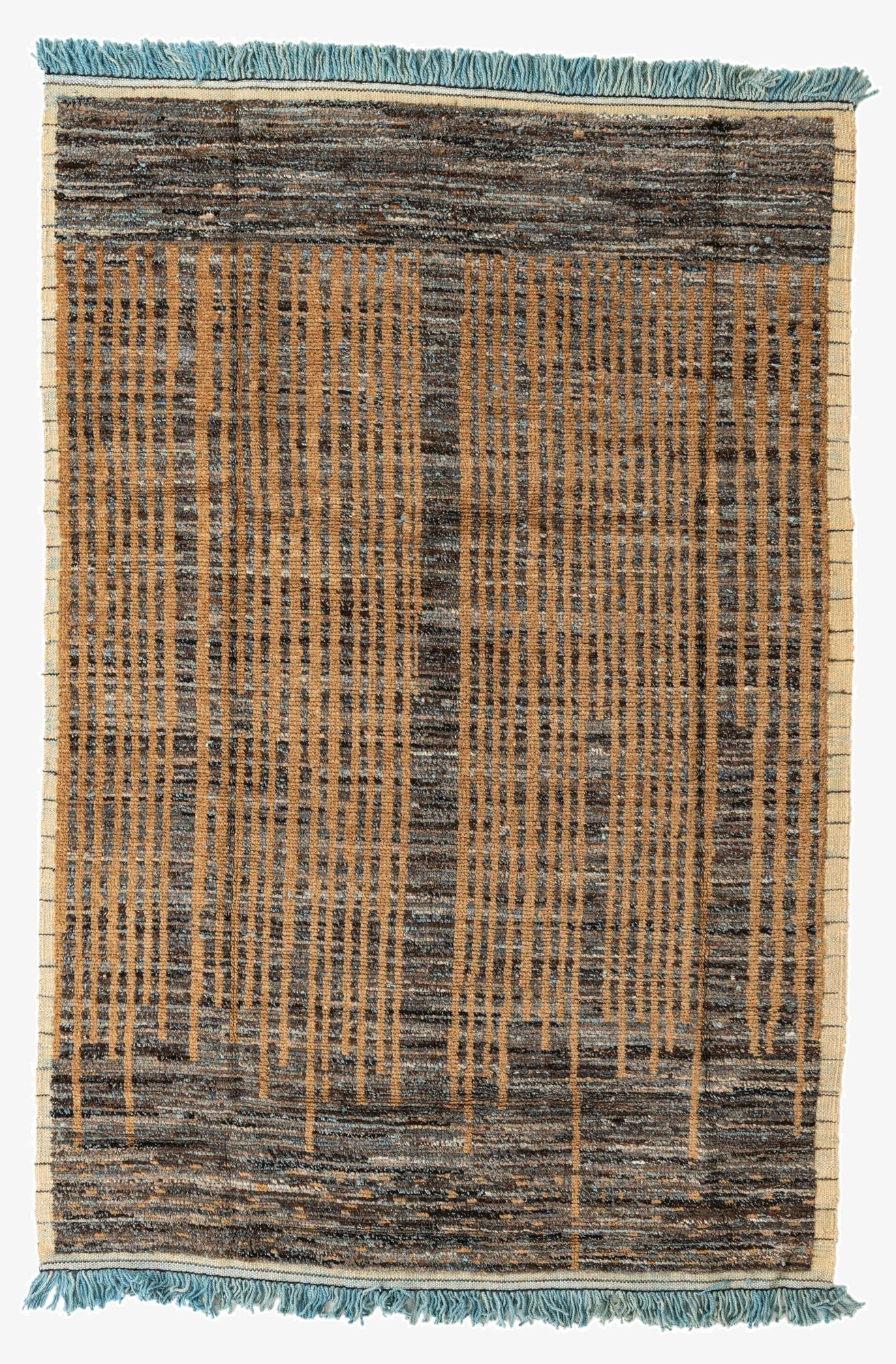  6' 4 x 9' 4  Hand Knotted Moroccan Wool Rug