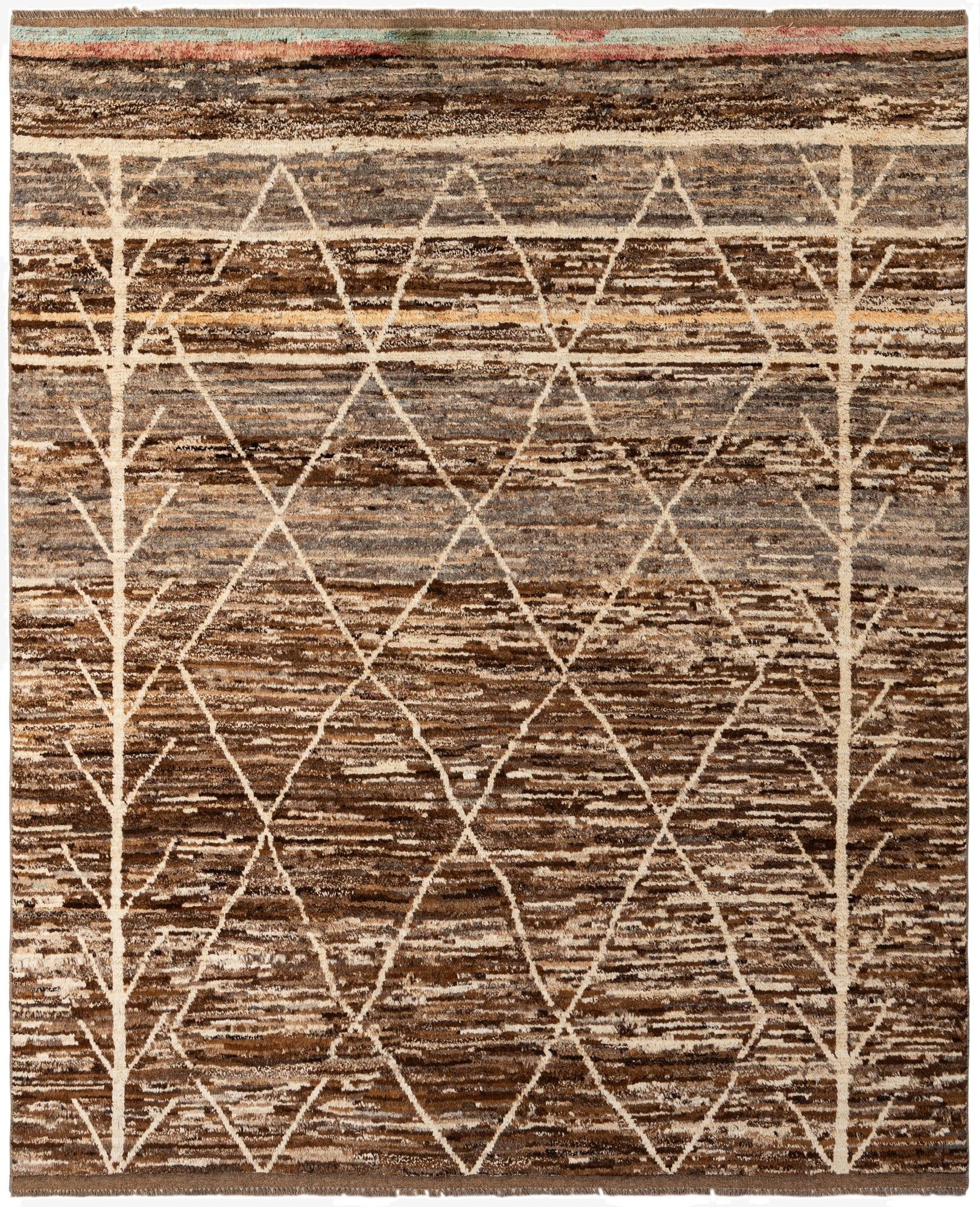  7' 11 x 9' 6  Hand Knotted Moroccan Wool Rug