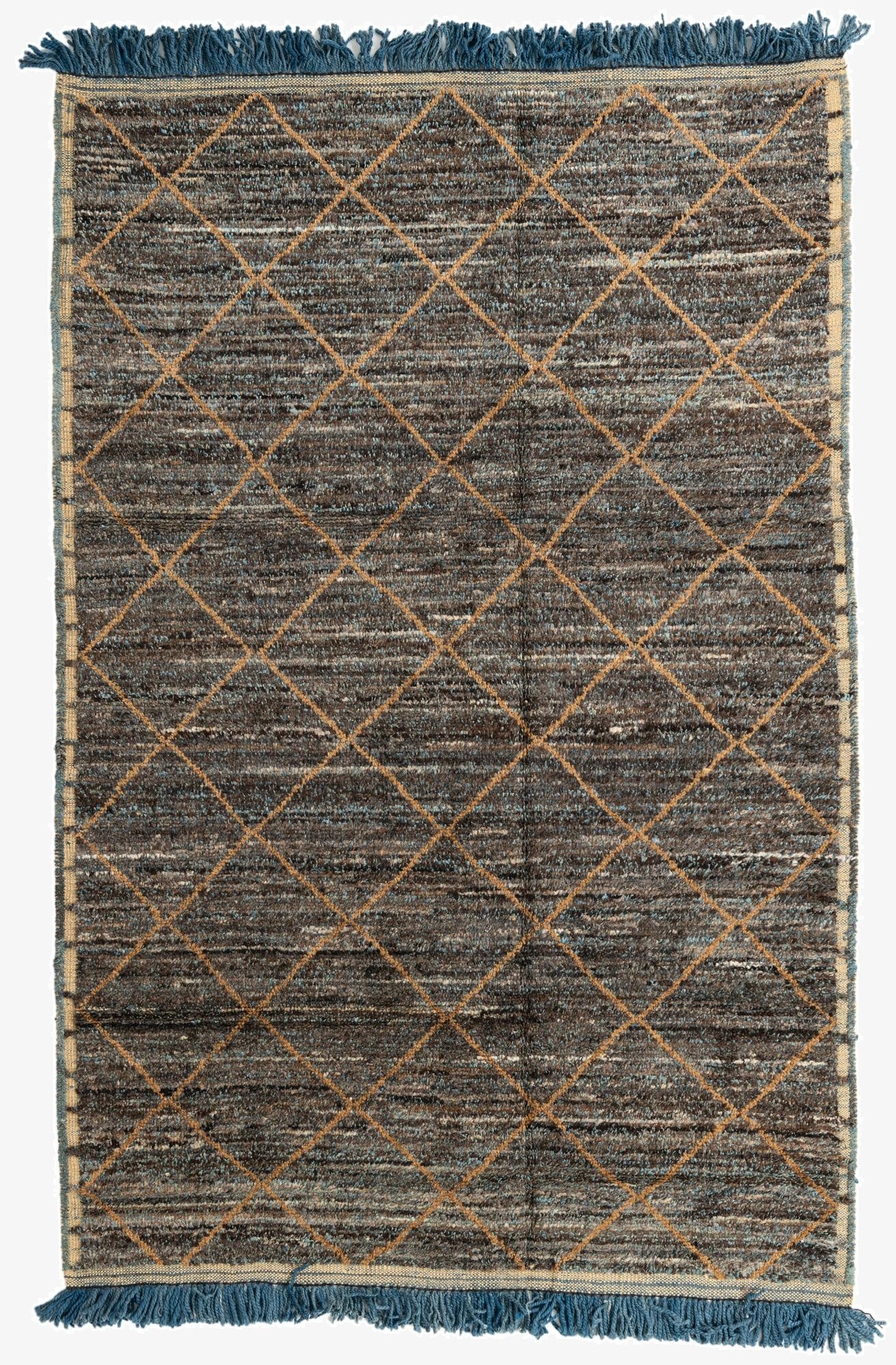  6' 3 x 9' 7  Hand Knotted Moroccan Wool Rug