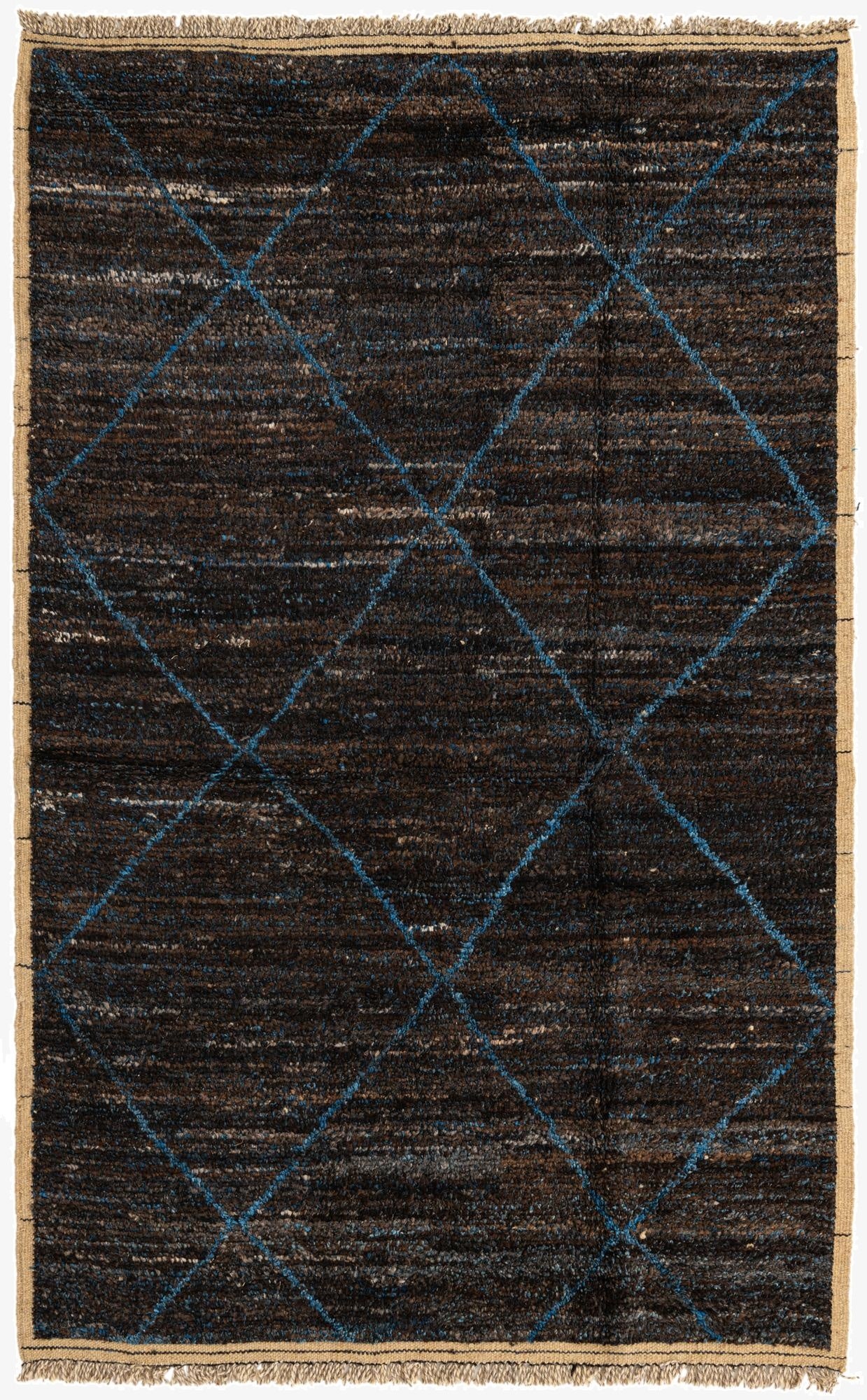  5' 4 x 8' 5  Hand Knotted Moroccan Wool Rug
