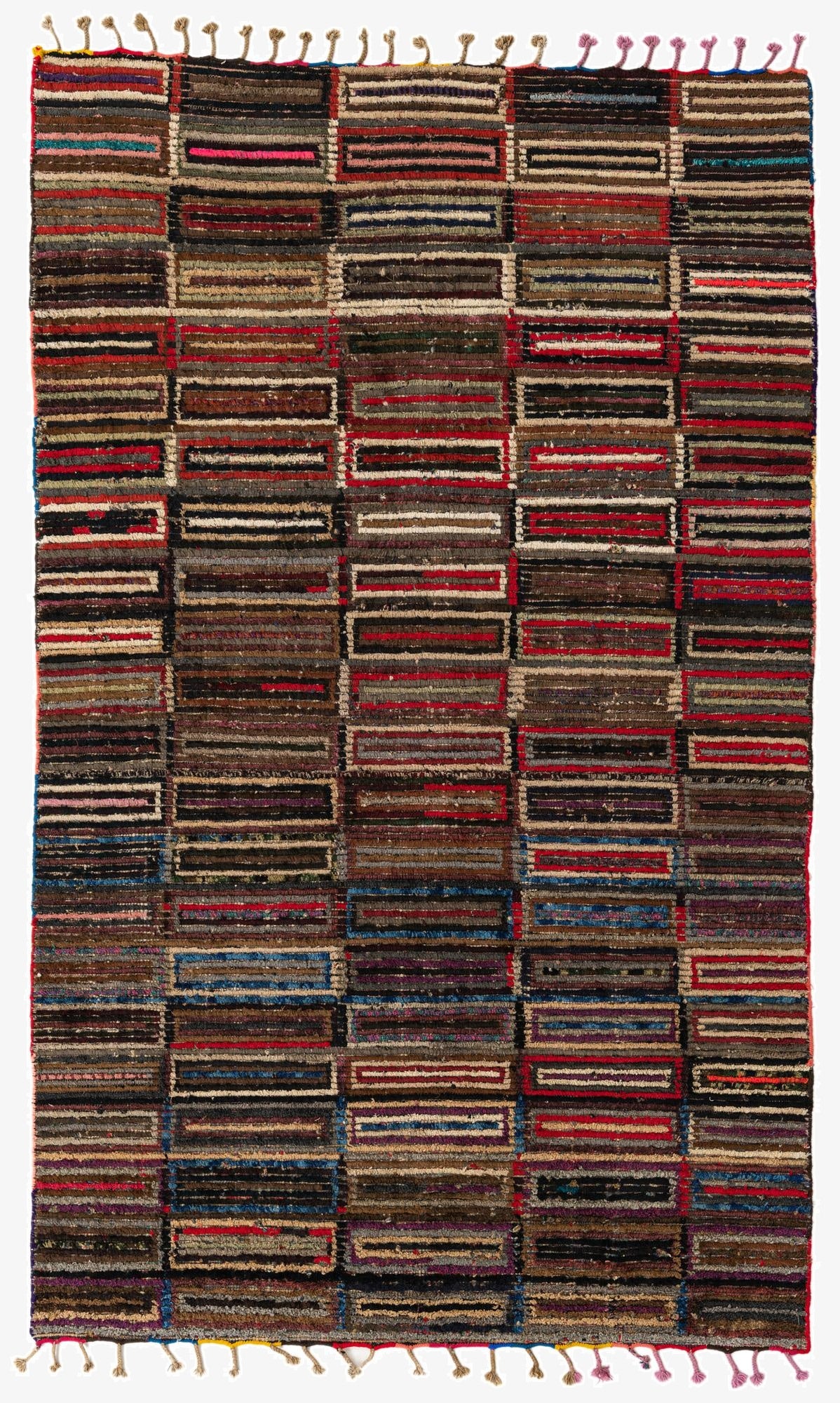  5' 10 x 9' 9  Hand Knotted Moroccan Wool Rug
