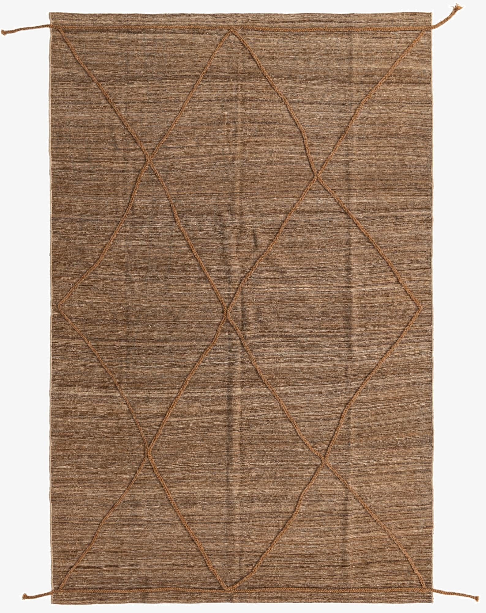  5' 3 x 8' 2  Hand Knotted Moroccan Wool Rug