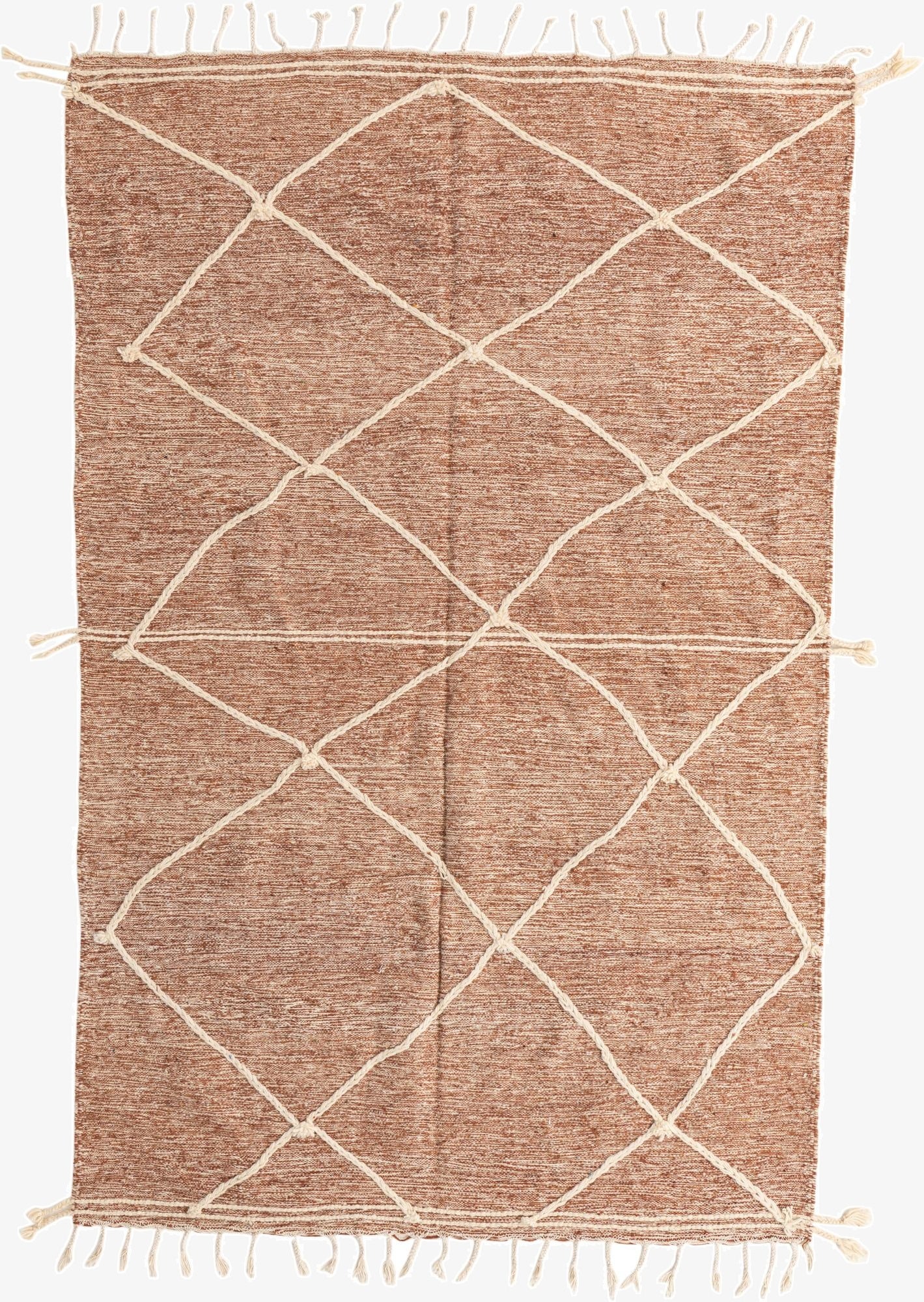  6' 2 x 9' 9  Hand Knotted Moroccan Wool Rug