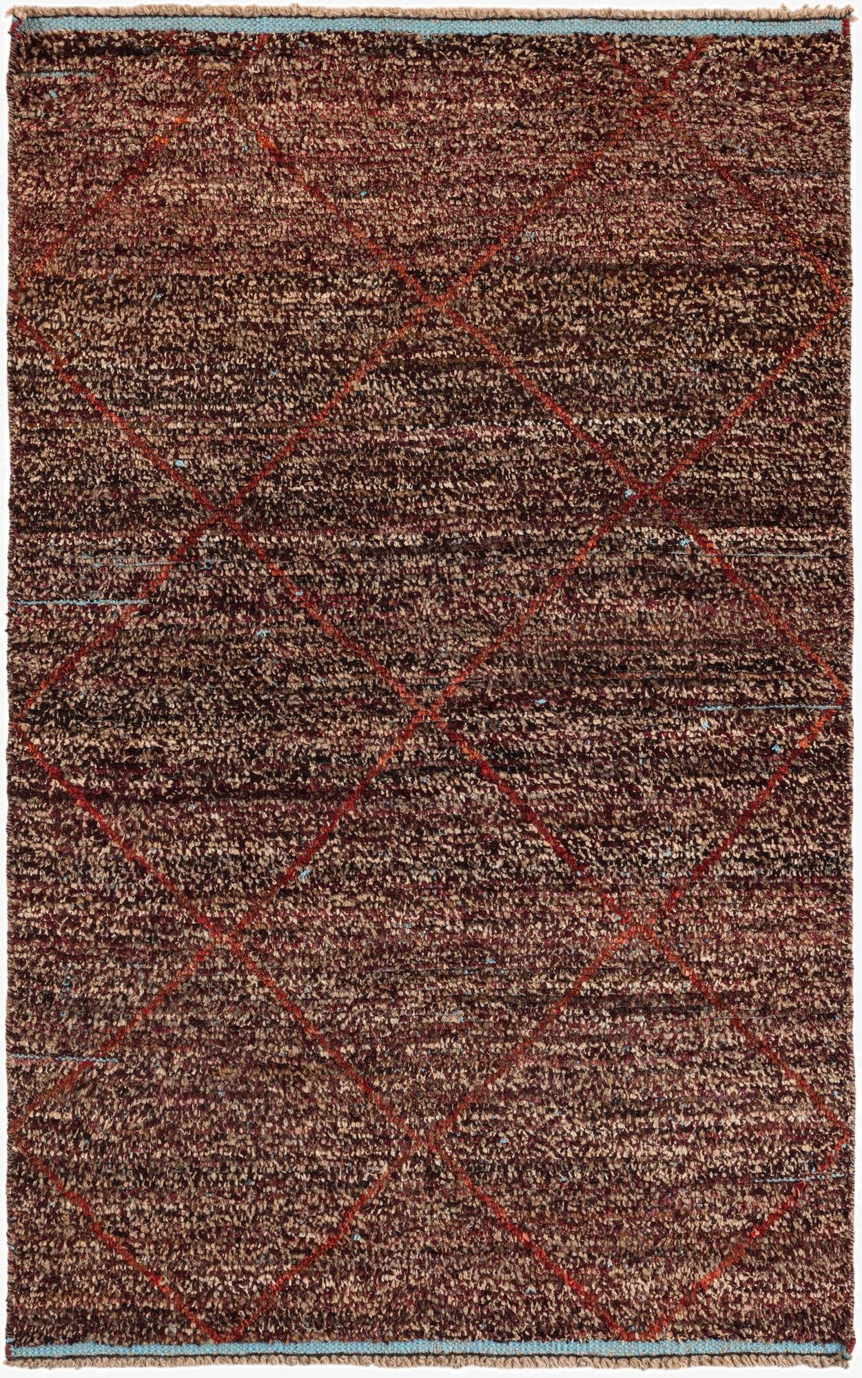  4' x 6' 3  Hand Knotted Moroccan Wool Rug