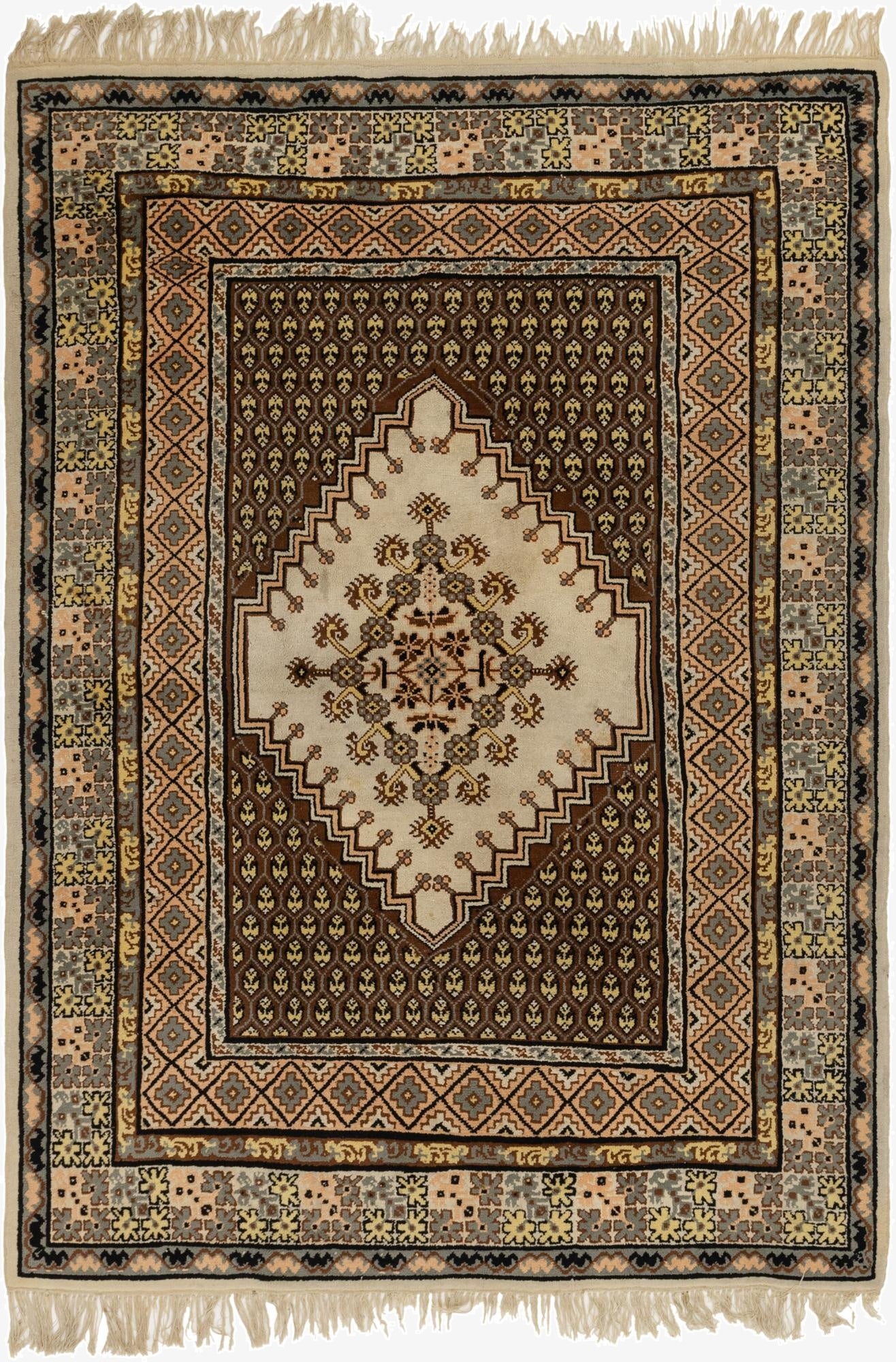  6' 10 x 9' 5  Hand Knotted Moroccan Wool Rug