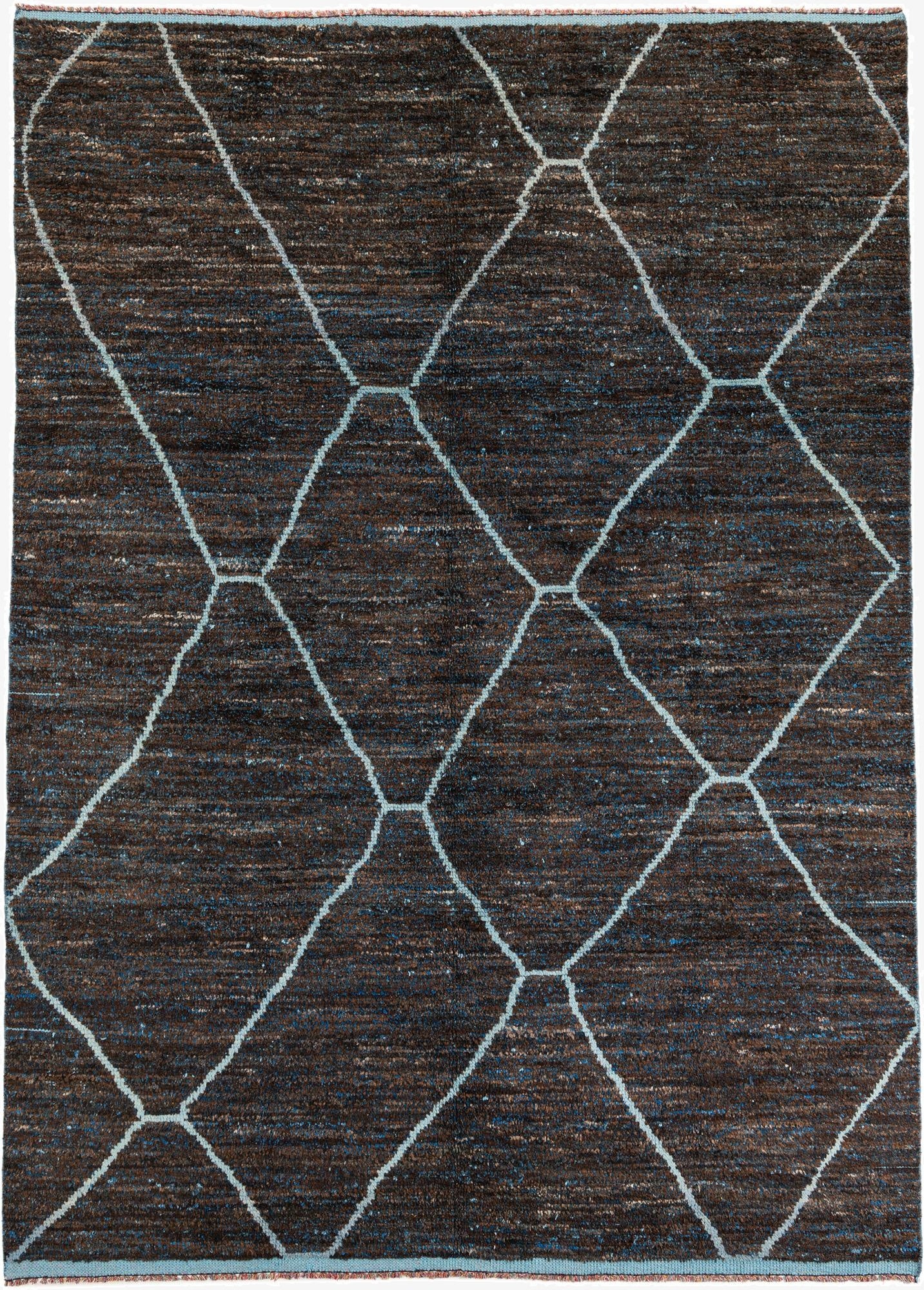  7' 9 x 10' 10  Hand Knotted Moroccan Wool Rug