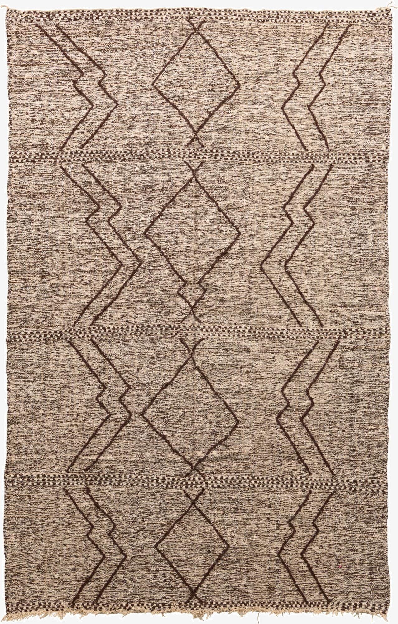  6' 5 x 10'  Hand Knotted Moroccan Wool Rug