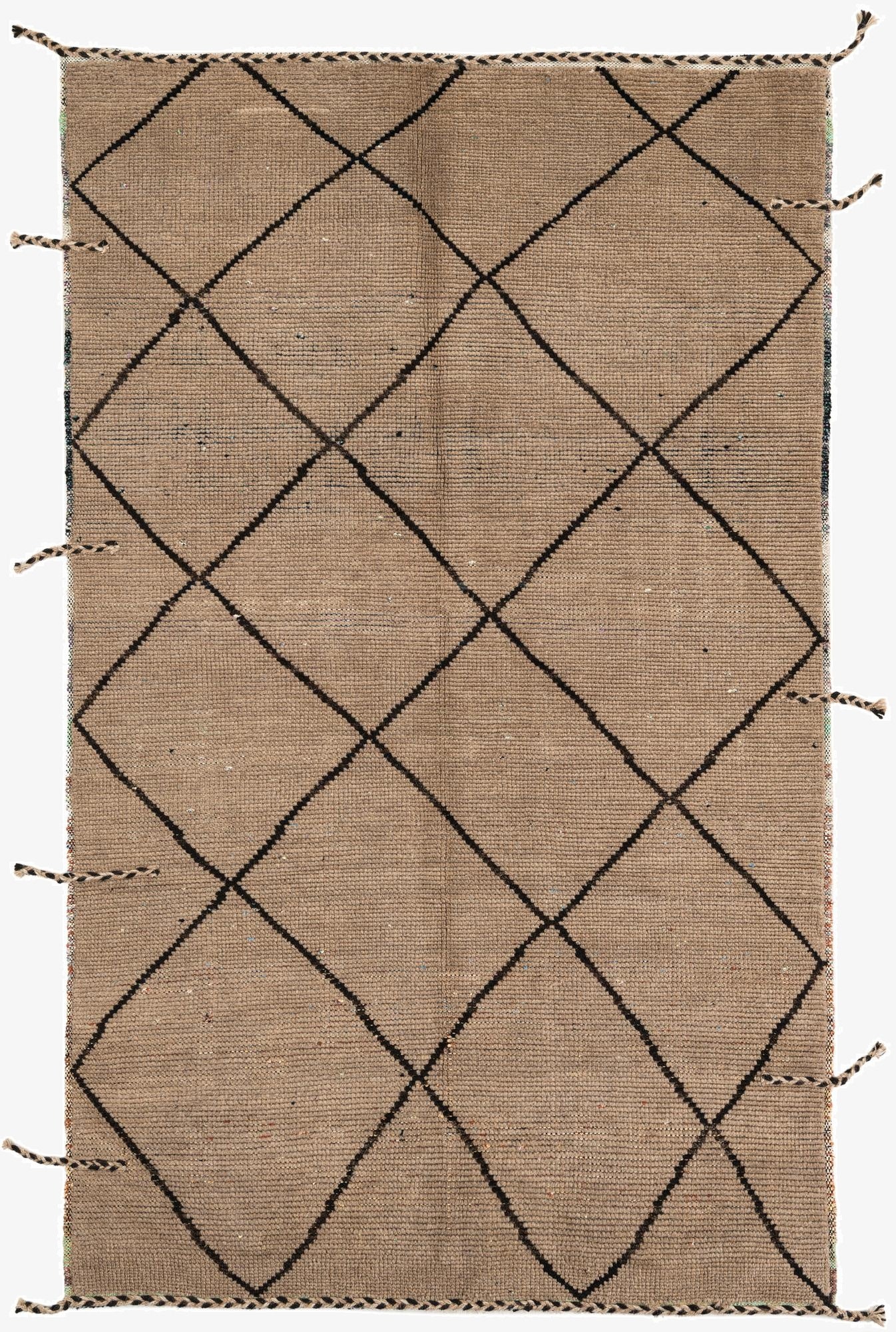  5' 2 x 8' 3  Hand Knotted Moroccan Wool Rug