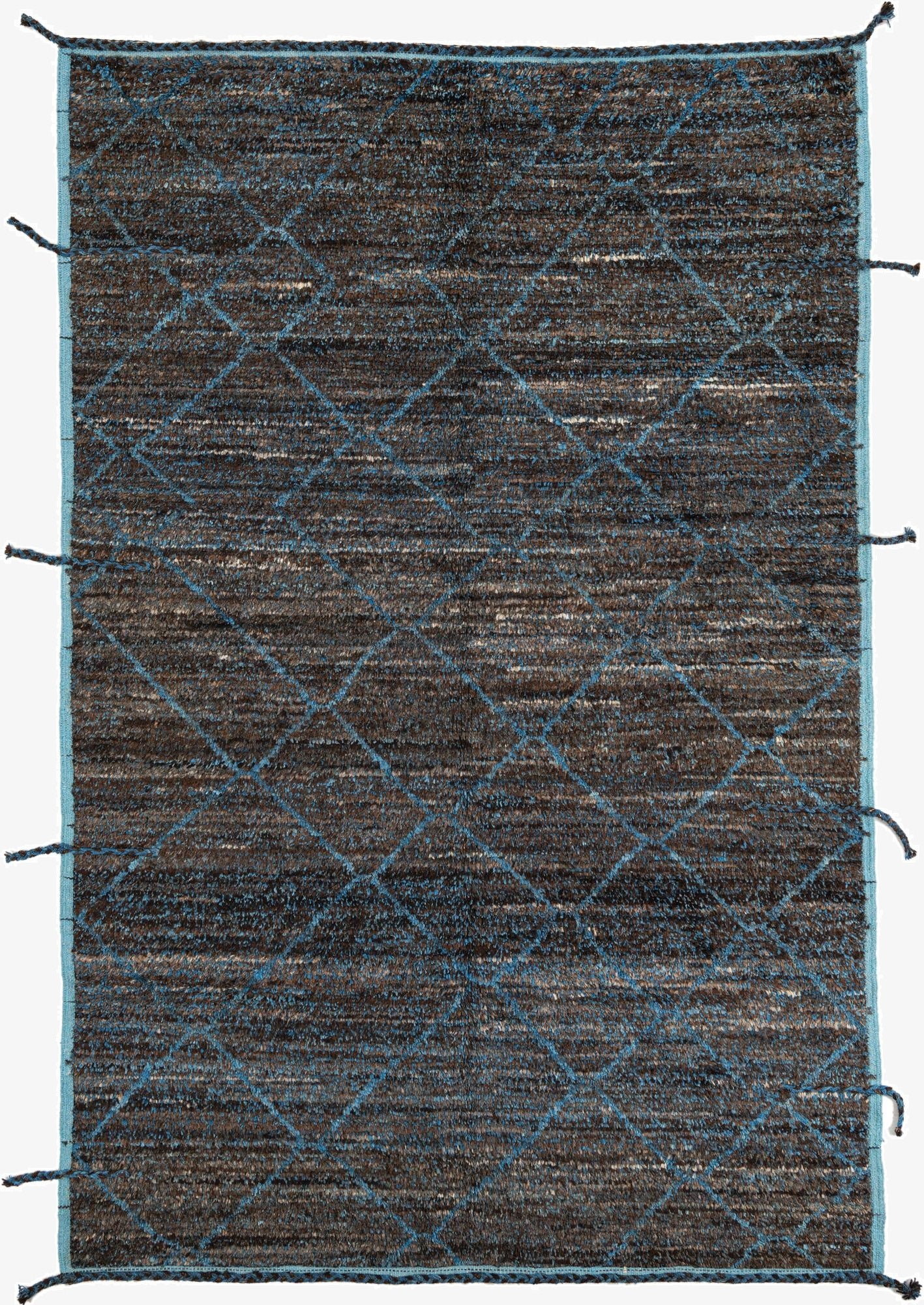  6' 2 x 9' 3  Hand Knotted Moroccan Wool Rug