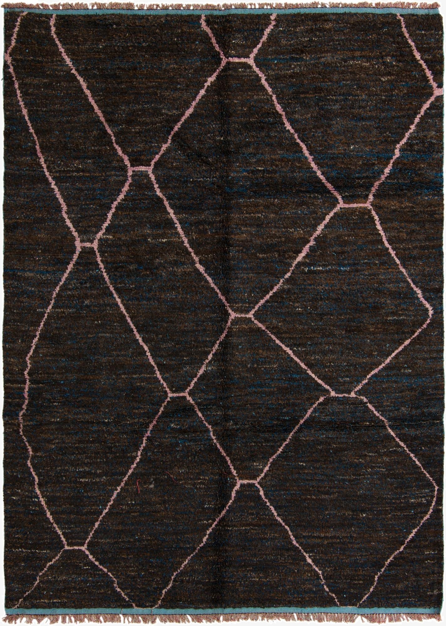  7' 8 x 10' 5  Hand Knotted Moroccan Wool Rug