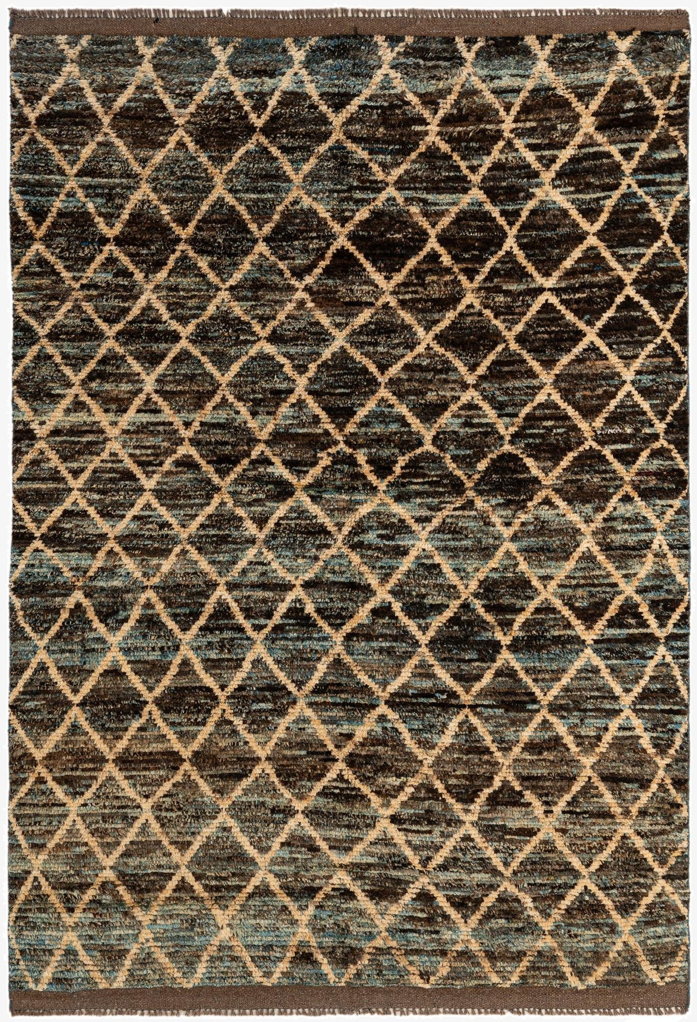  5' 6 x 7' 6  Hand Knotted Moroccan Wool Rug