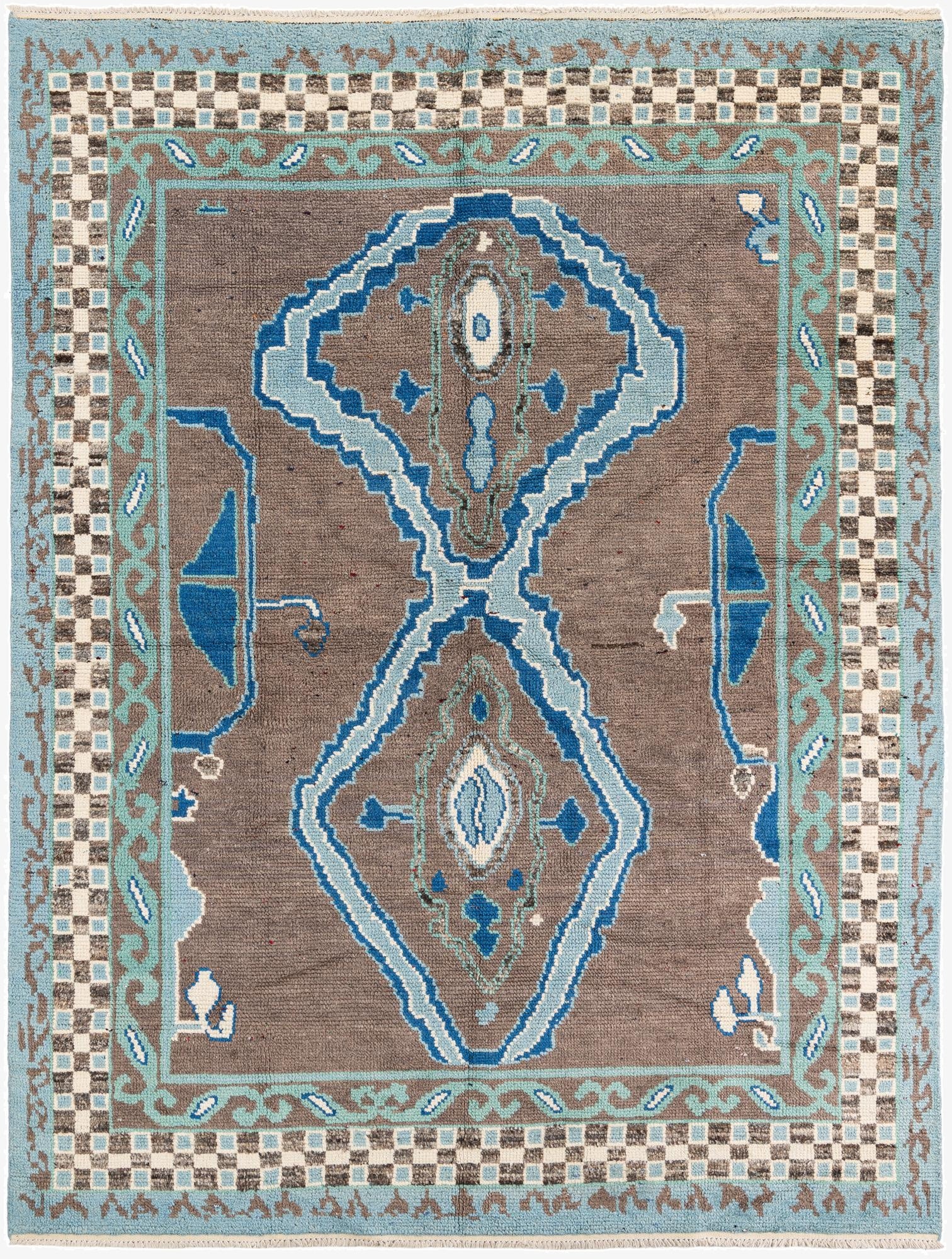  7' 10 x 10' 3  Hand Knotted Moroccan Wool Rug