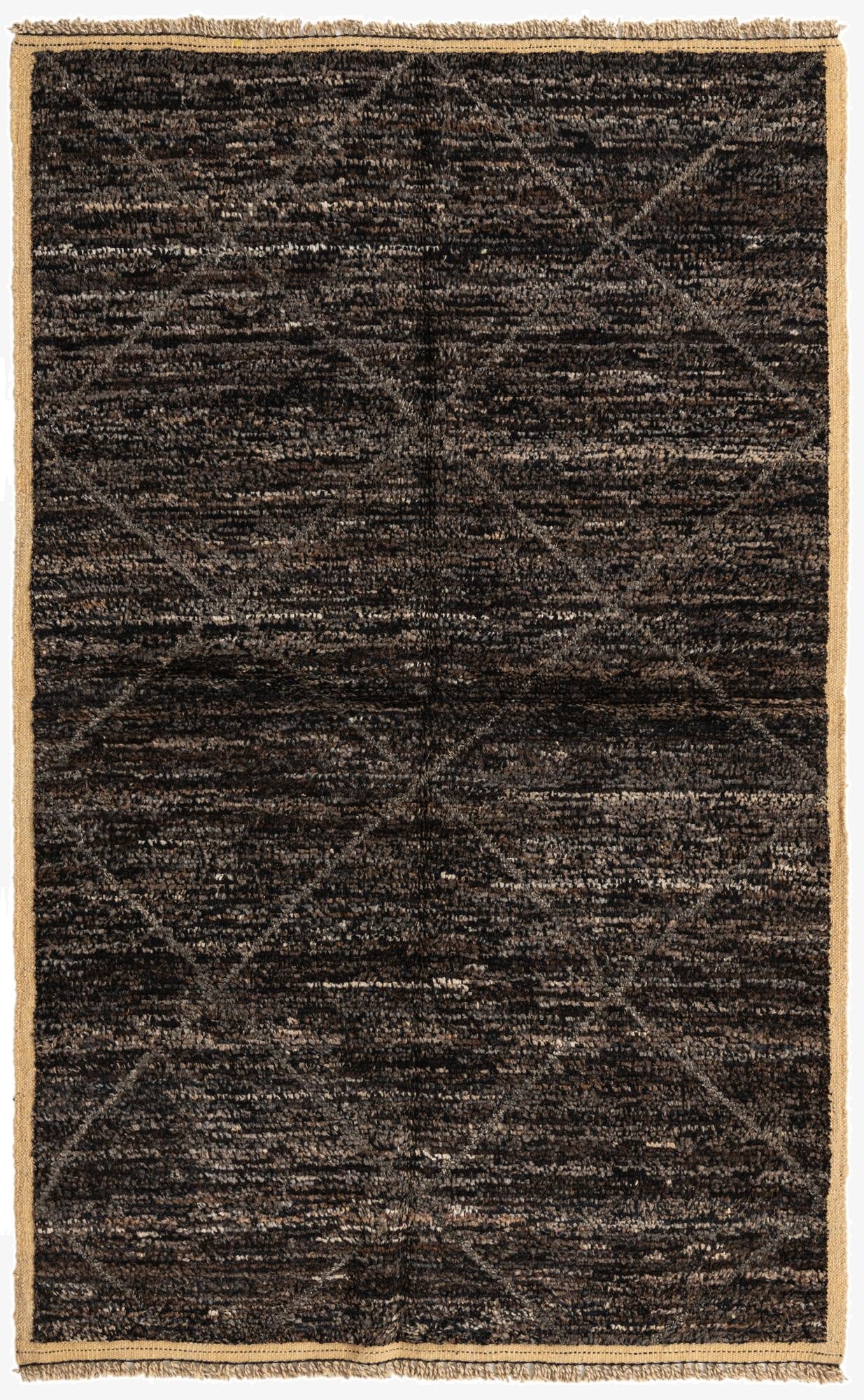  5' 3 x 8' 4  Hand Knotted Moroccan Wool Rug